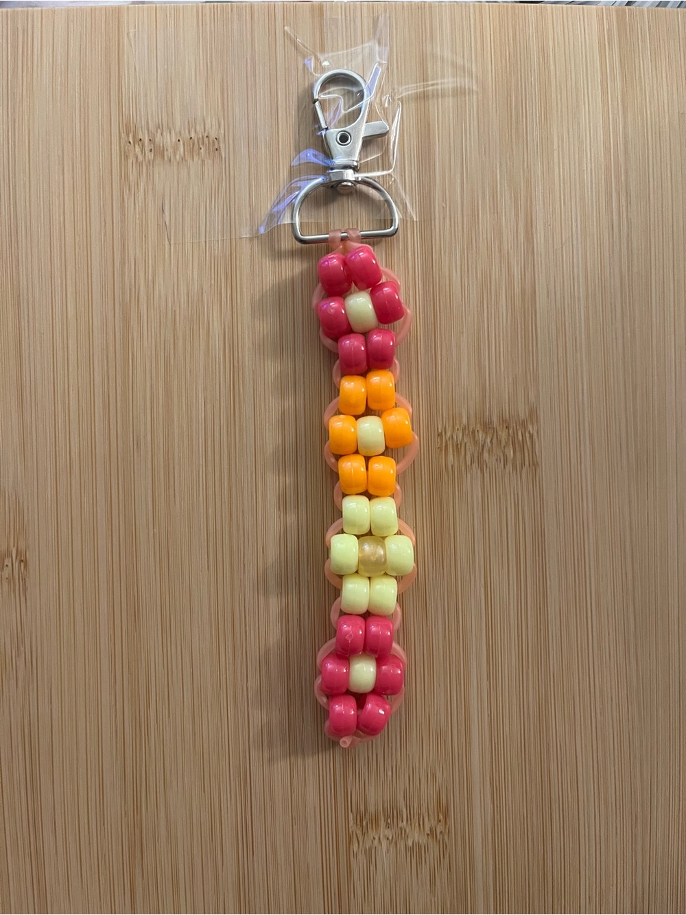 Pony Beaded Flower Keychain